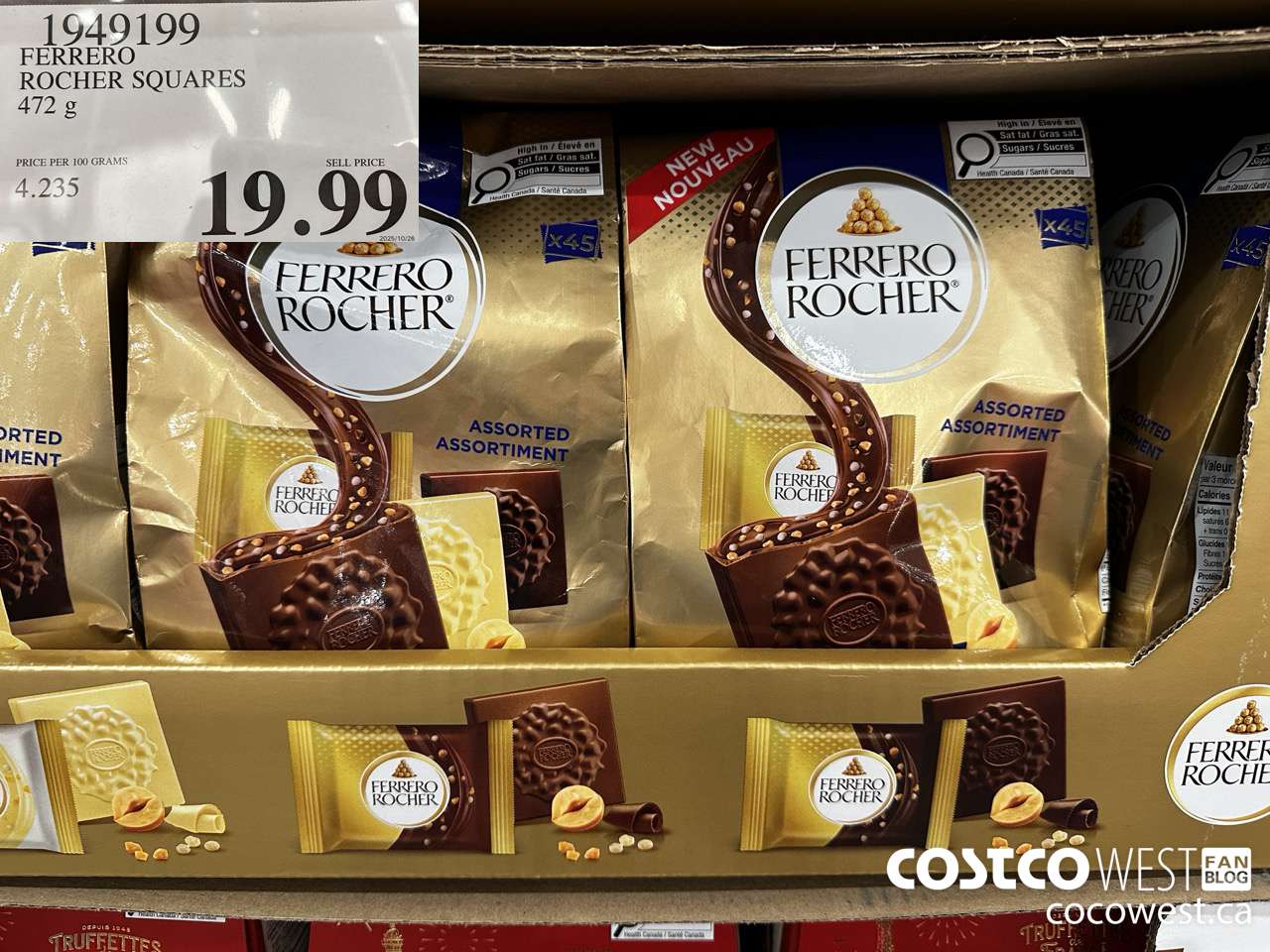 1949199 FERRERO ROCHER SQUARES 472G $19.99