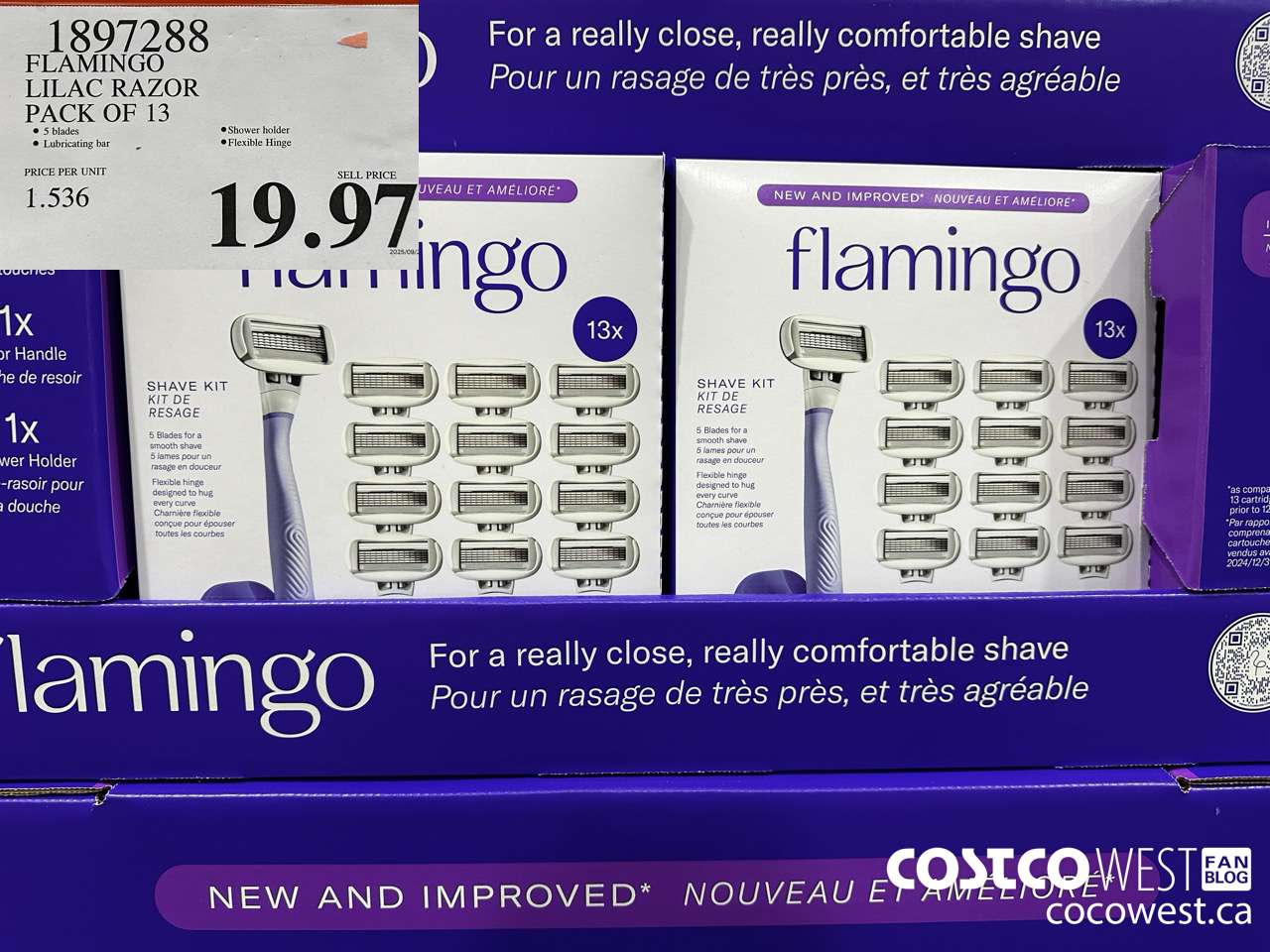 1897288 FLAMINGO LILAC RAZOR PACK OF 13 $19.97