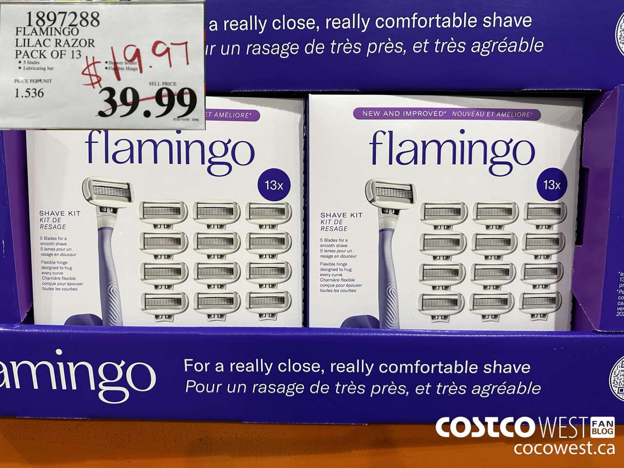 1897288 FLAMINGO LILAC RAZOR PACK OF 13 $19.97
