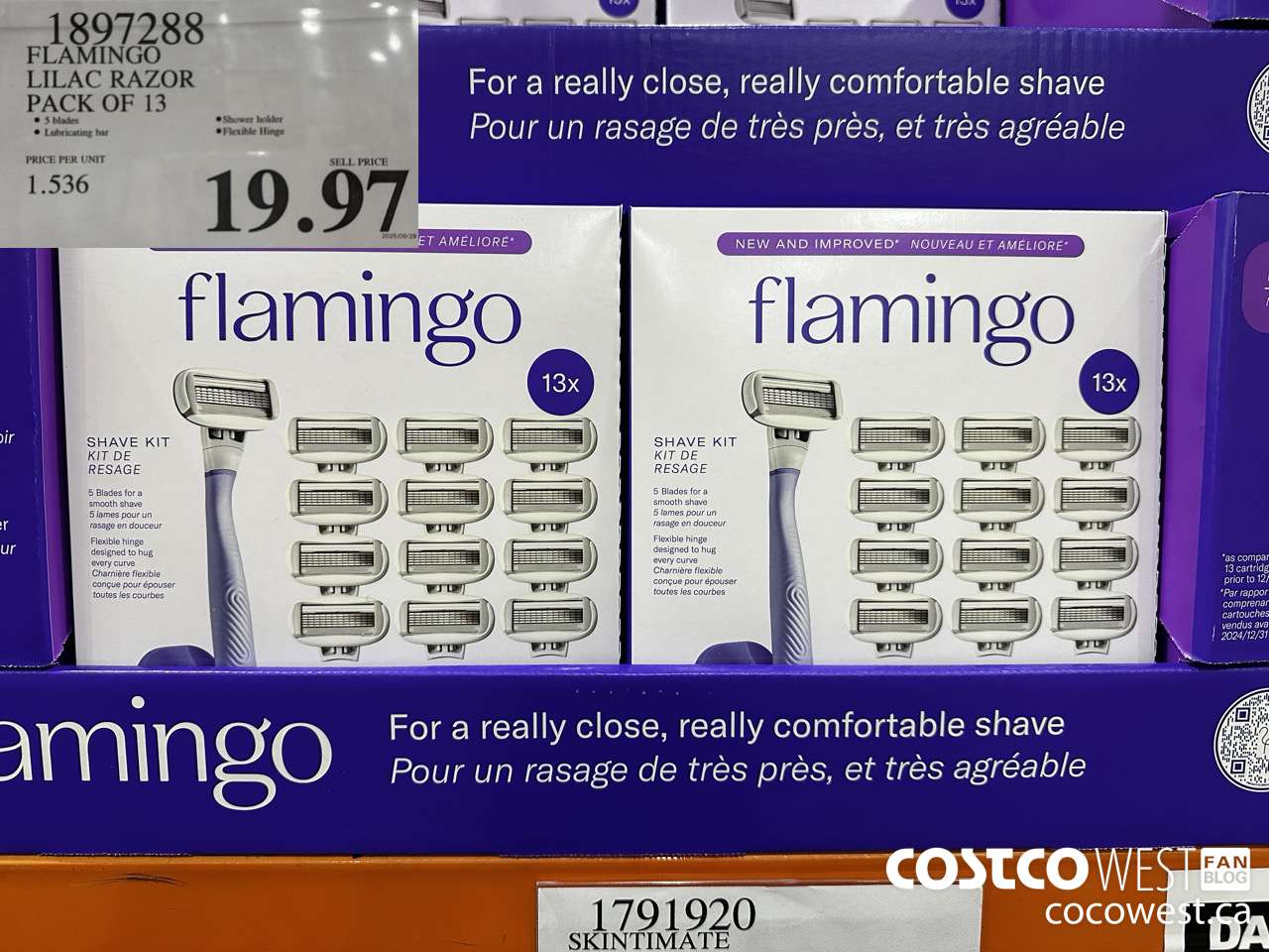 1897288 FLAMINGO LILAC RAZOR PACK OF 13 $19.97
