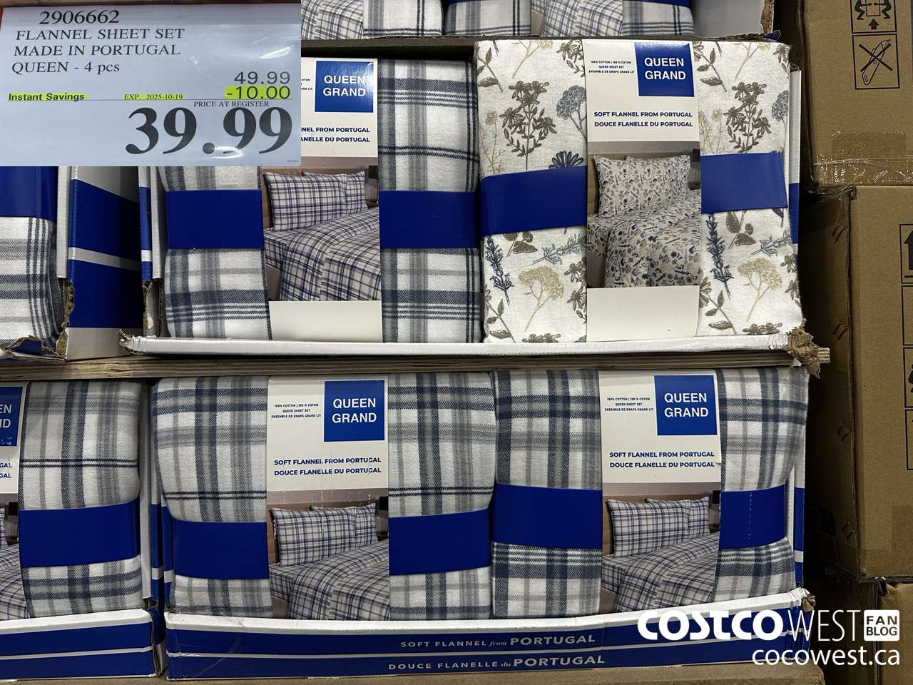 2906662 FLANNEL SHEET SET MADE IN PORTUGAL QUEEN 4PC ($10.00 INSTANT SAVINGS EXPIRES ON 2025-10-19) $39.99