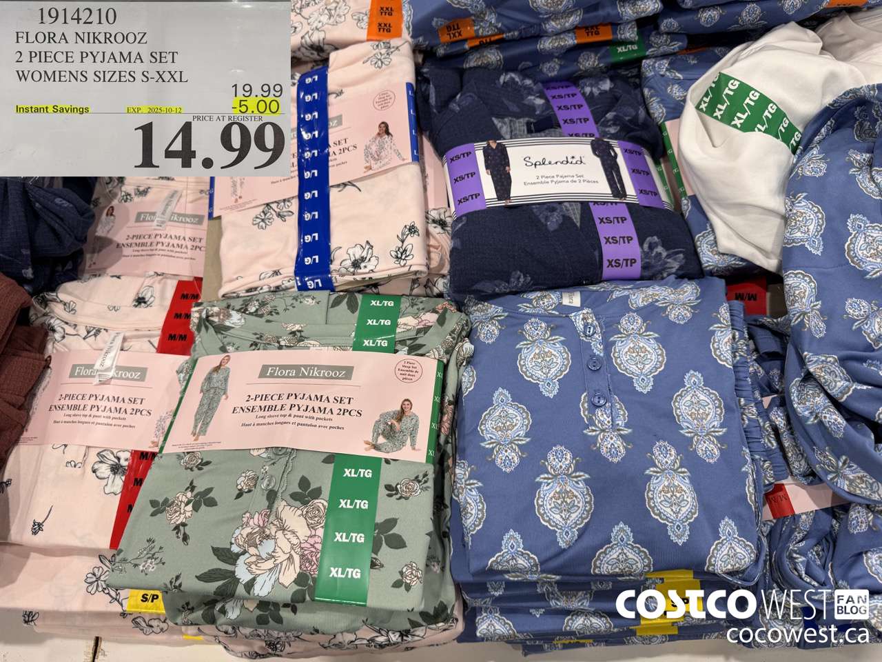 1914210 FLORA NIKROOZ 2 PIECE PYJAMA SET WOMENS SIZES S-XXL ($5.00 INSTANT SAVINGS EXPIRES ON 2025-10-12) $14.99