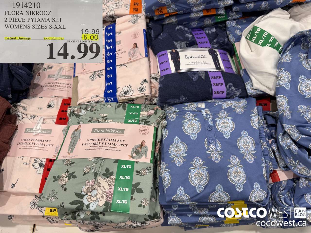 1914210 FLORA NIKROOZ 2 PIECE PYJAMA SET WOMENS SIZES S-XXL ($5.00 INSTANT SAVINGS EXPIRES ON 2025-10-12) $14.99