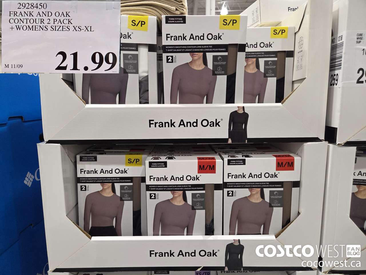 2928450 FRANK AND OAK CONTOUR 2 PACK WOMENS SIZES XS-XL $21.99