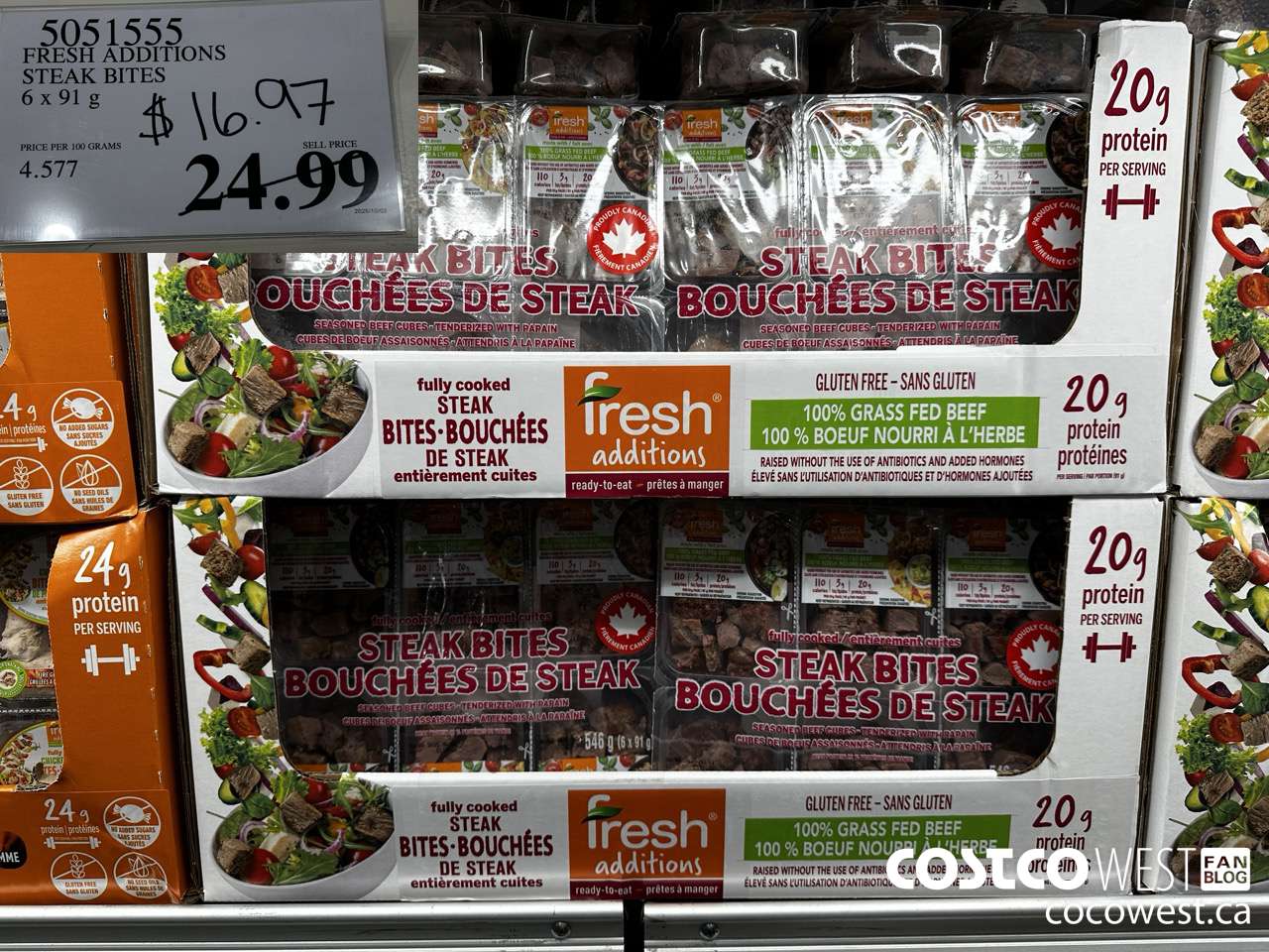 5051555 FRESH ADDITIONS STEAK BITES 6 X 91G $16.97