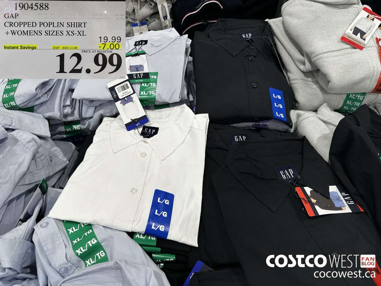 1904588 GAP CROPPED POPLIN SHIRT WOMENS SIZES XS-XL ($7.00 INSTANT SAVINGS EXPIRES ON 2025-11-09) $12.99