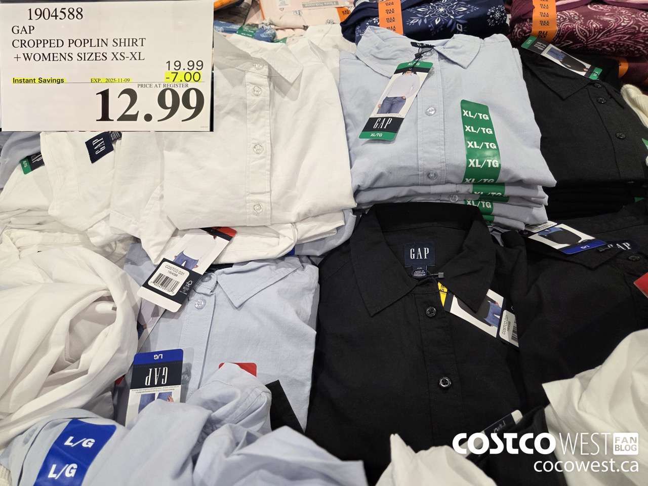 1904588 GAP CROPPED POPLIN SHIRT WOMENS SIZES XS-XL ($7.00 INSTANT SAVINGS EXPIRES ON 2025-11-09) $12.99