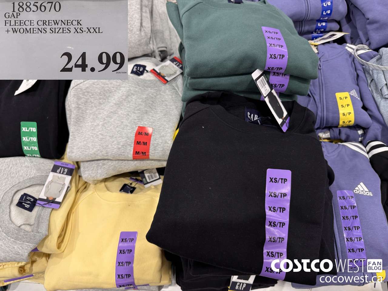 1885670 GAP FLEECE CREWNECK WOMENS SIZES XS-XXL $24.99