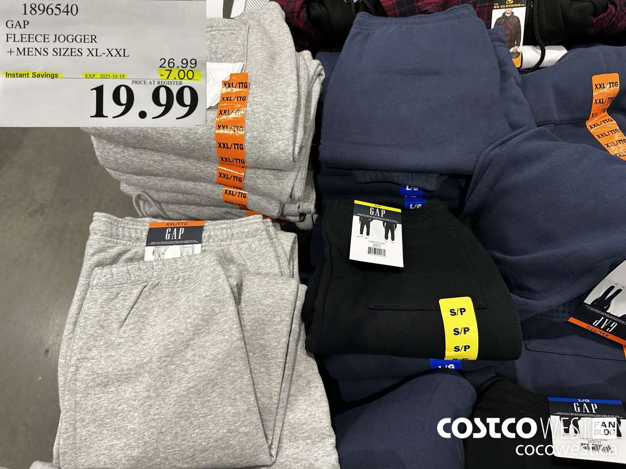 1896540 GAP FLEECE JOGGER MENS SIZES XL-XXL ($7.00 INSTANT SAVINGS EXPIRES ON 2025-10-19) $19.99