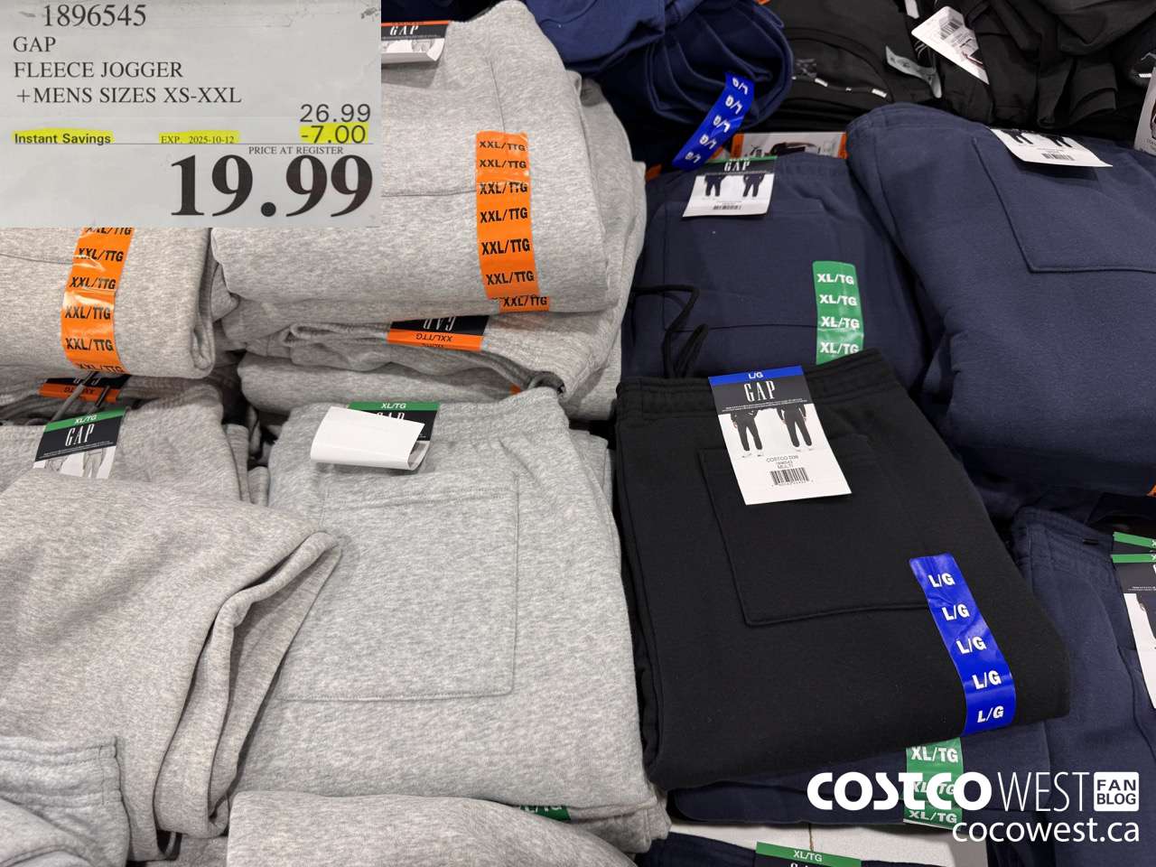 1896545 GAP FLEECE JOGGER MENS SIZES XS-XXL ($7.00 INSTANT SAVINGS EXPIRES ON 2025-10-12) $19.99