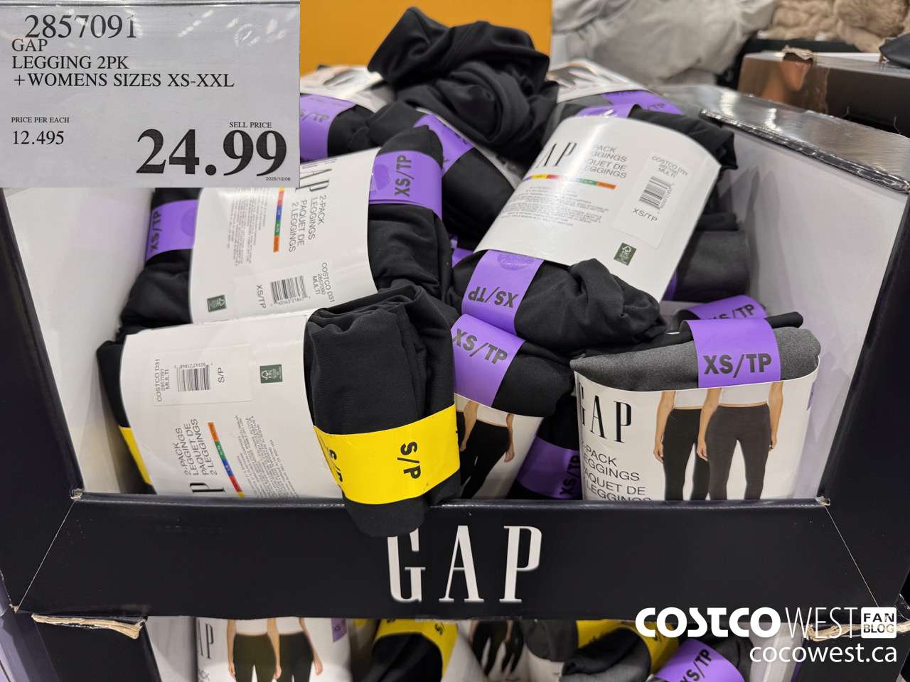 2857091 GAP LEGGING 2PK WOMENS SIZES XS-XXL $24.99