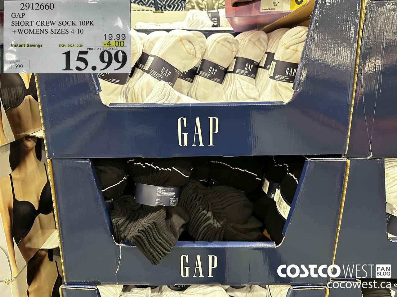 2912660 GAP SHORT CREW SOCK 10PK WOMENS SIZES 4-10 ($4.00 INSTANT SAVINGS EXPIRES ON 2025-10-26) $15.99