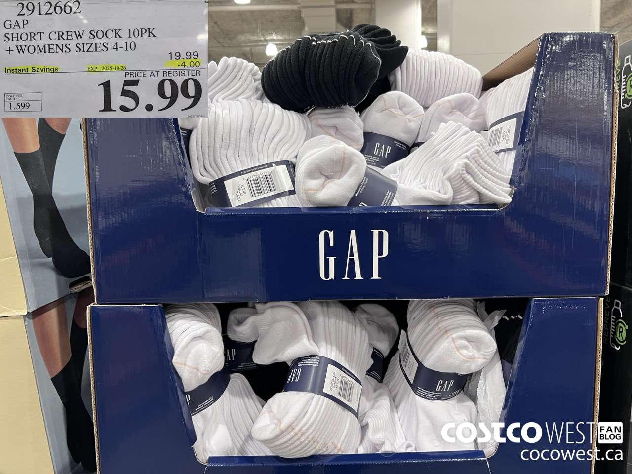 2912662 GAP SHORT CREW SOCK 10PK WOMENS SIZES 4-10 ($4.00 INSTANT SAVINGS EXPIRES ON 2025-10-26) $15.99