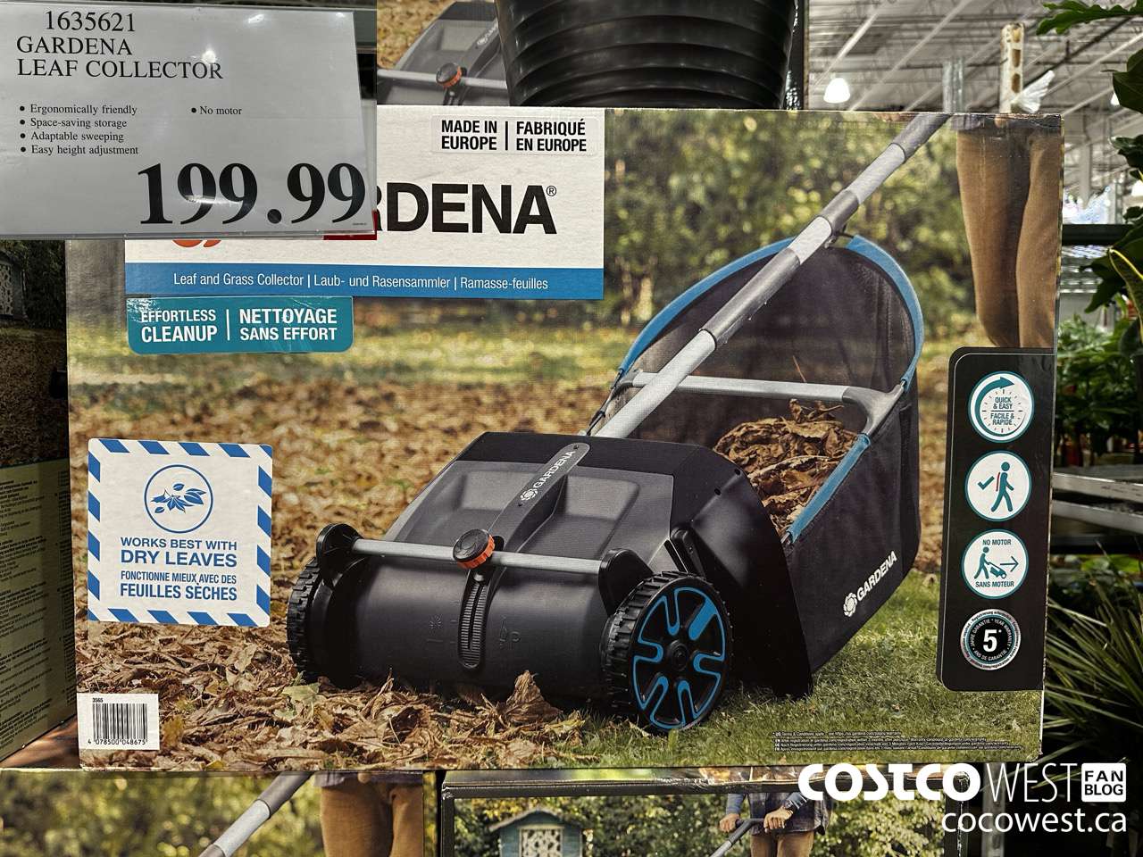 1635621 GARDENA LEAF COLLECTOR $199.99