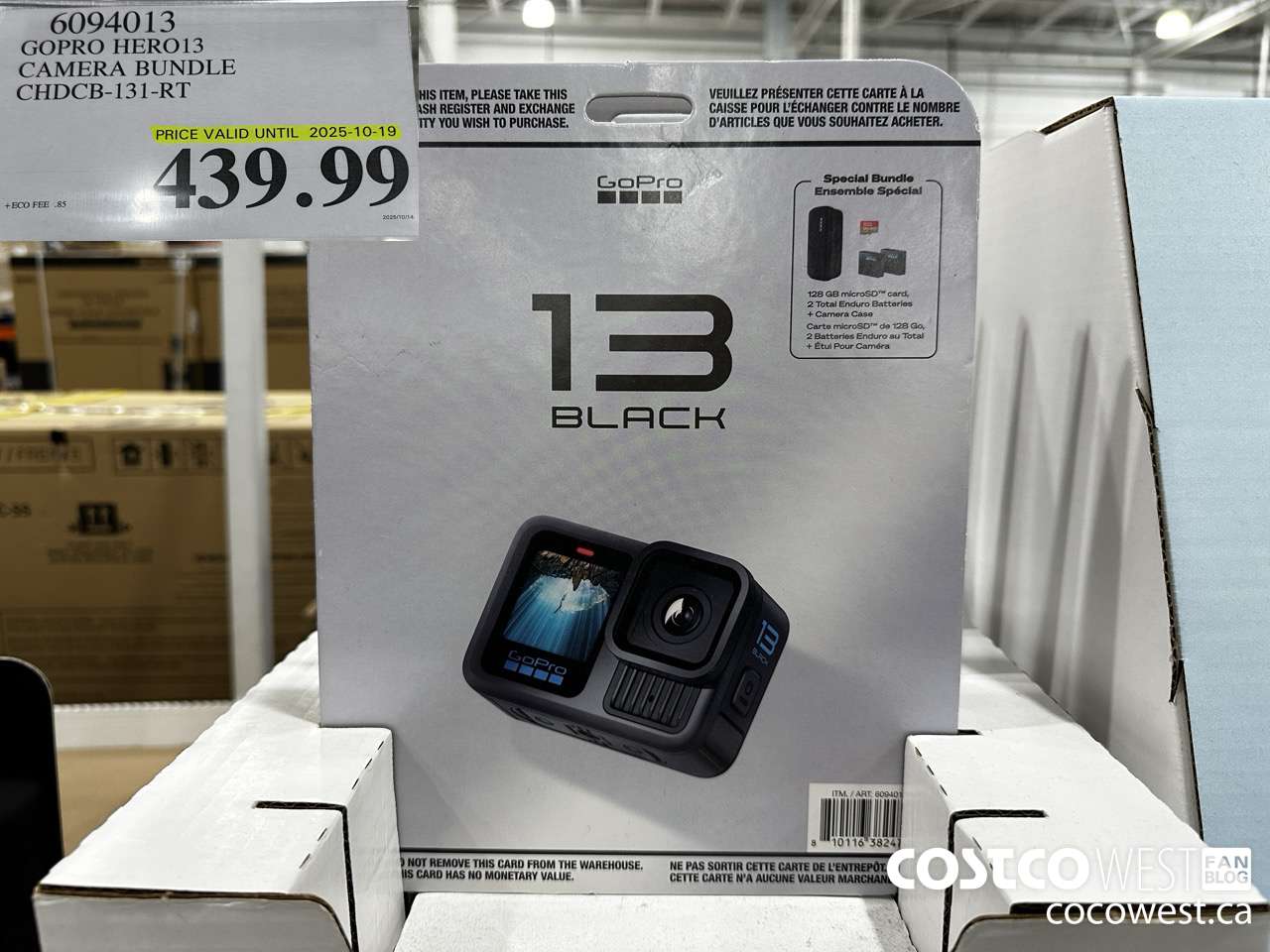 6094013 GOPRO HERO 13 CHDCB-131-RT BUNDLE (EXPIRES ON 2025-10-19) $439.99