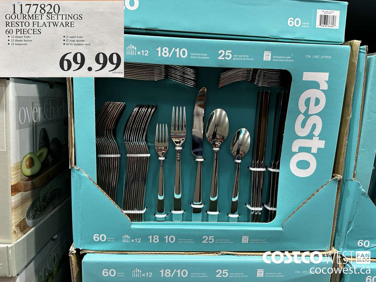 1177820 GOURMET SETTINGS RESTO FLATWARE 60 PIECES $69.99