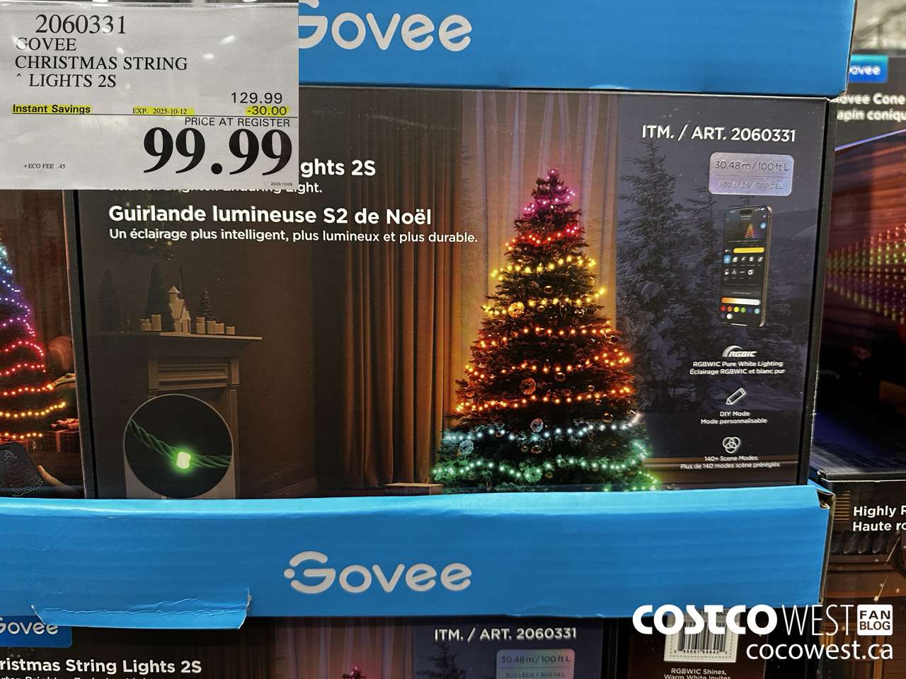 2060331 GOVEE CHRISTMAS STRING LIGHTS 2S ($30.00 INSTANT SAVINGS EXPIRES ON 2025-10-12) $99.99