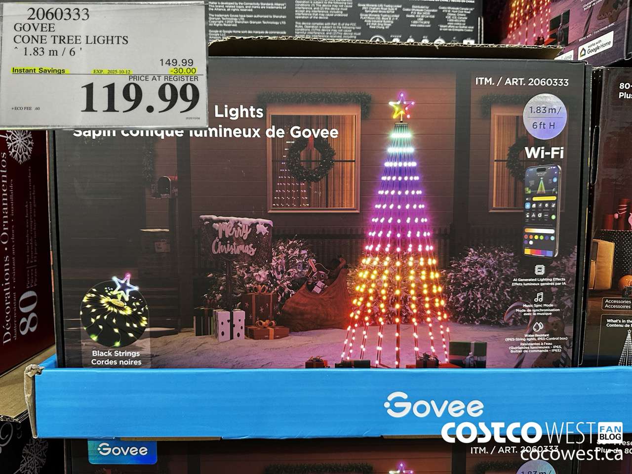 2060333 GOVEE CONE TREE LIGHTS 1.83M 6/ ($30.00 INSTANT SAVINGS EXPIRES ON 2025-10-12) $119.99