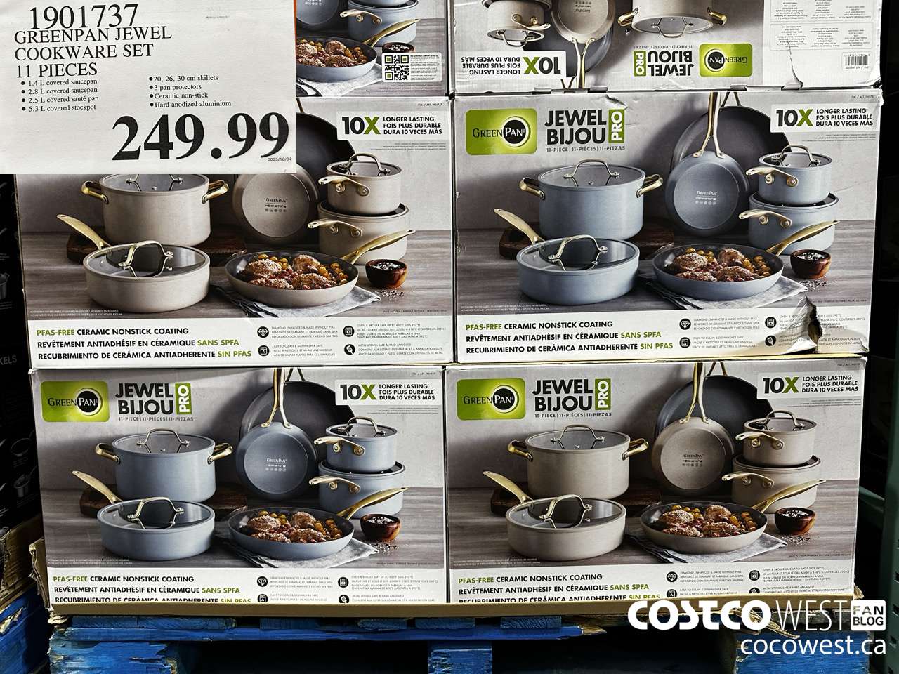 1901737 GREENPAN JEWEL COOKWARE SET 11 PIECES $249.99