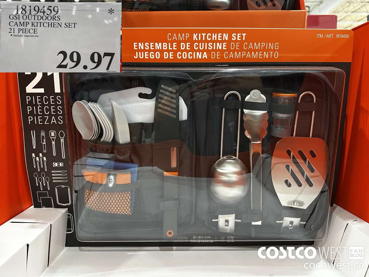 1819459 GSI OUTDOORS CAMP KITCHEN SET 21 PIECE $29.97