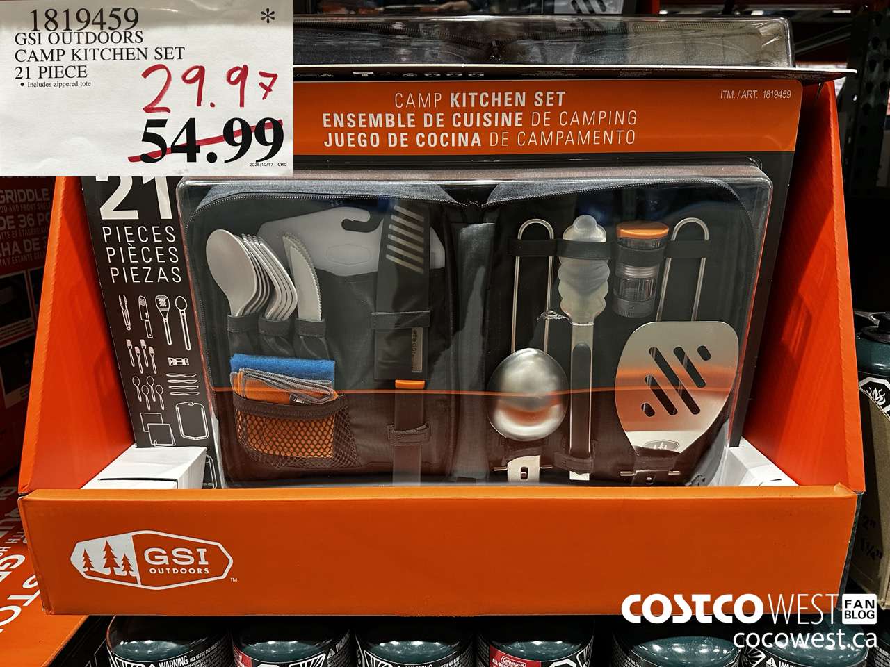1819459 GSI OUTDOORS CAMP KITCHEN SET 21 PIECE $29.97