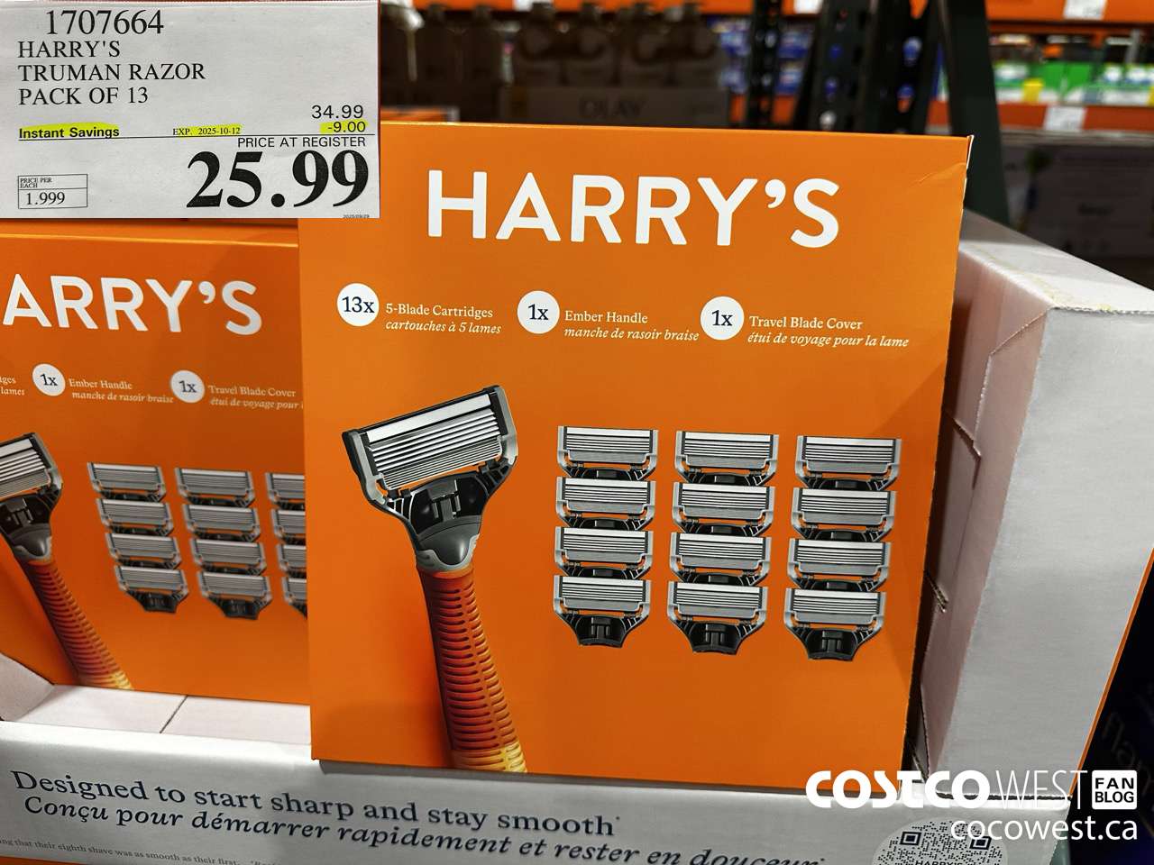 1707664 HARRY'S TRUMAN RAZOR PACK OF 13 ($9.00 INSTANT SAVINGS EXPIRES ON 2025-10-12) $25.99