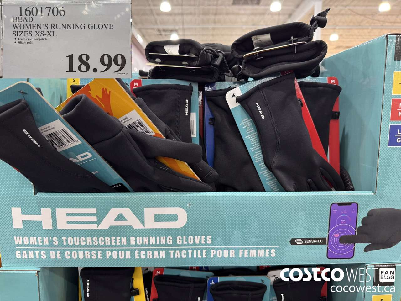 1601706 HEAD LADIES TOUCHSCREEN RUNNING GLOVE SIZES XS-XL $18.99