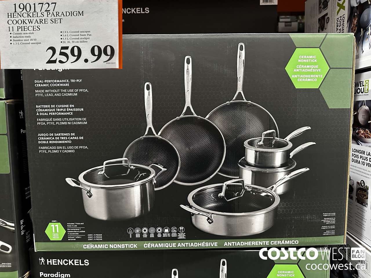 1901727 HENCKELS PARADIGM COOKWARE SET 11 PIECES $259.99