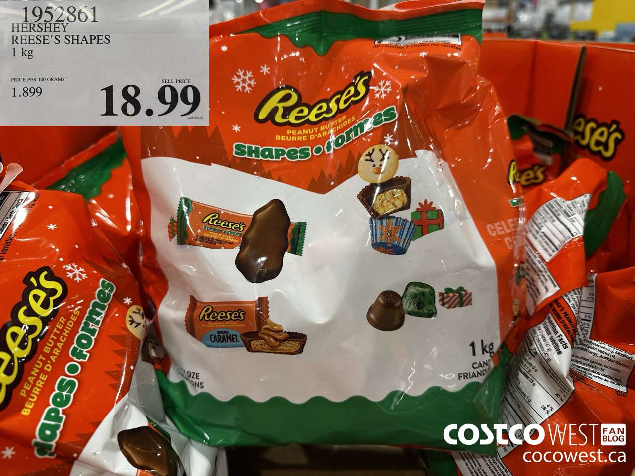1952861 HERSHEY REESE'S SHAPES 1KG $18.99