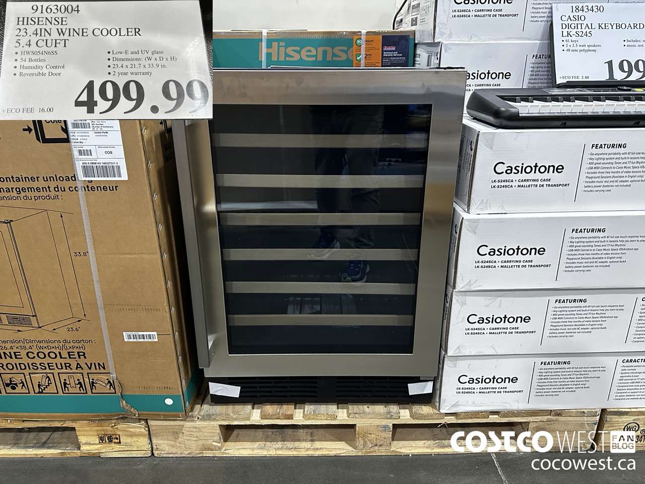 9163004 HISENSE 23.4 IN WINE COOLER 5.4 CUFT $499.99