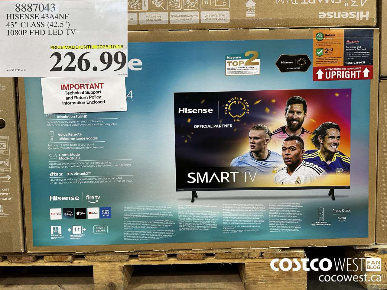 8887043 HISENSE 43A4NF 43