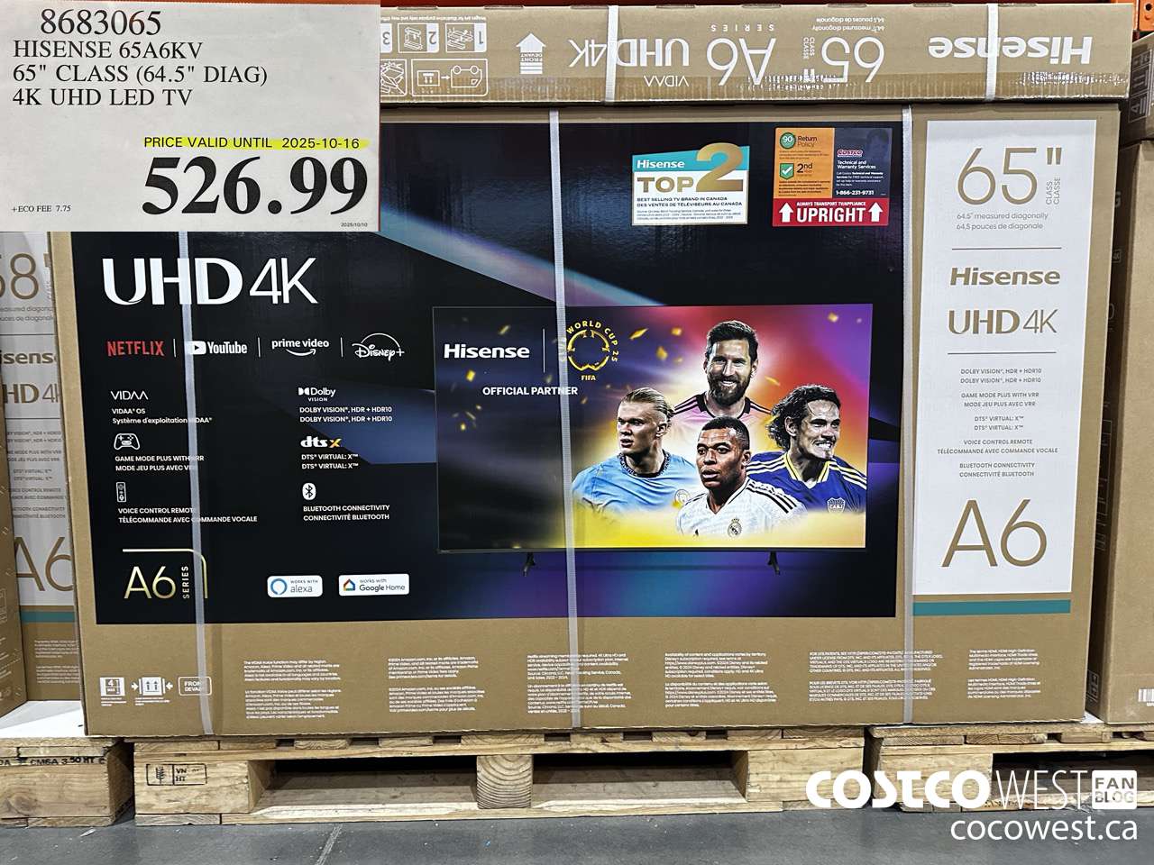 8683065 HISENSE 65A6KV 65