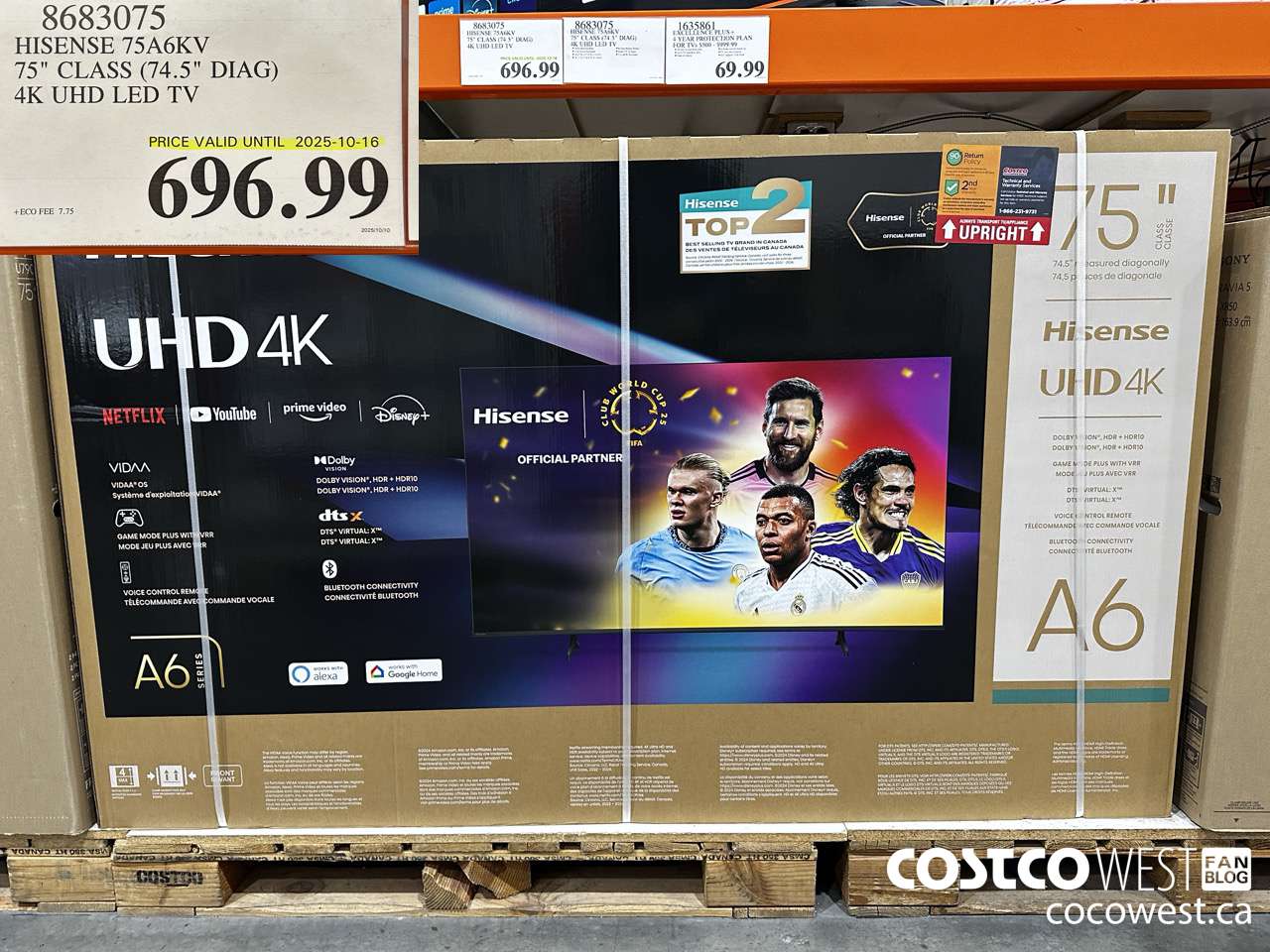8683075 HISENSE 75A6KV 75