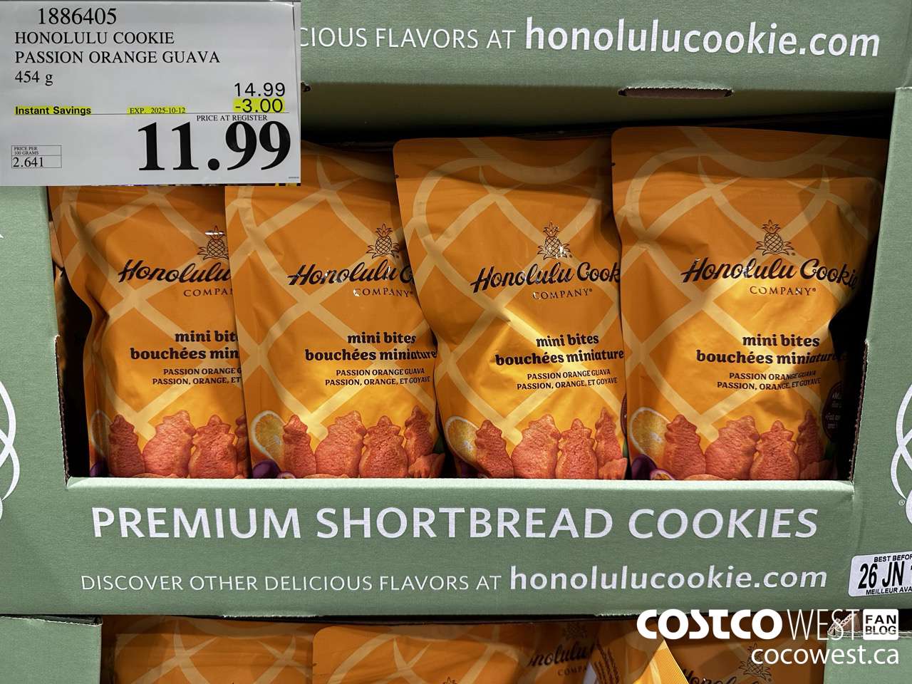 1886405 HONOLULU COOKIE PASSION ORANGE GUAVA 454G ($3.00 INSTANT SAVINGS EXPIRES ON 2025-10-12) $11.99