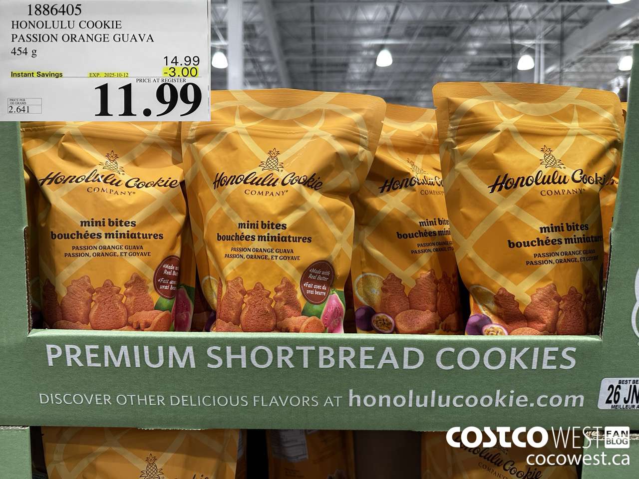 1886405 HONOLULU COOKIE PASSION ORANGE GUAVA 454G ($3.00 INSTANT SAVINGS EXPIRES ON 2025-10-12) $11.99