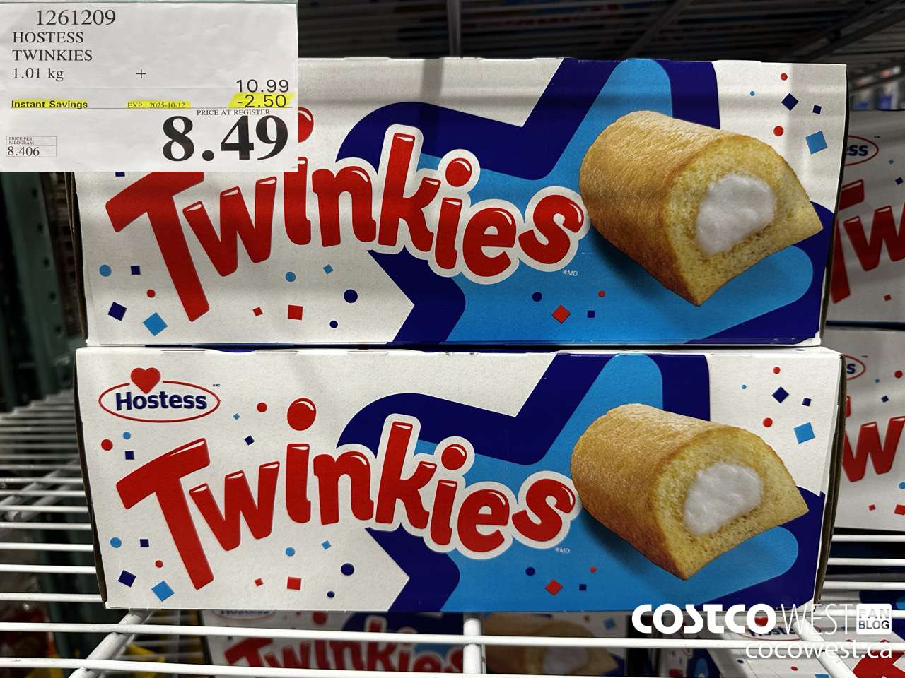 1261209 HOSTESS TWINKIES 1.01KG ($2.50 INSTANT SAVINGS EXPIRES ON 2025-10-12) $8.49