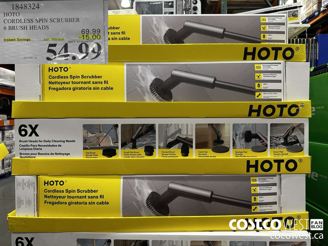 1848324 HOTO CORDLESS SPIN SCRUBBER W/ATTACHMENTS ($15.00 INSTANT SAVINGS EXPIRES ON 2025-10-26) $54.99