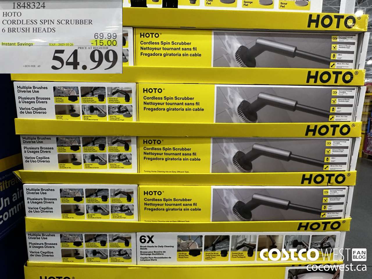 1848324 HOTO CORDLESS SPIN SCRUBBER W/ATTACHMENTS ($15.00 INSTANT SAVINGS EXPIRES ON 2025-10-26) $54.99