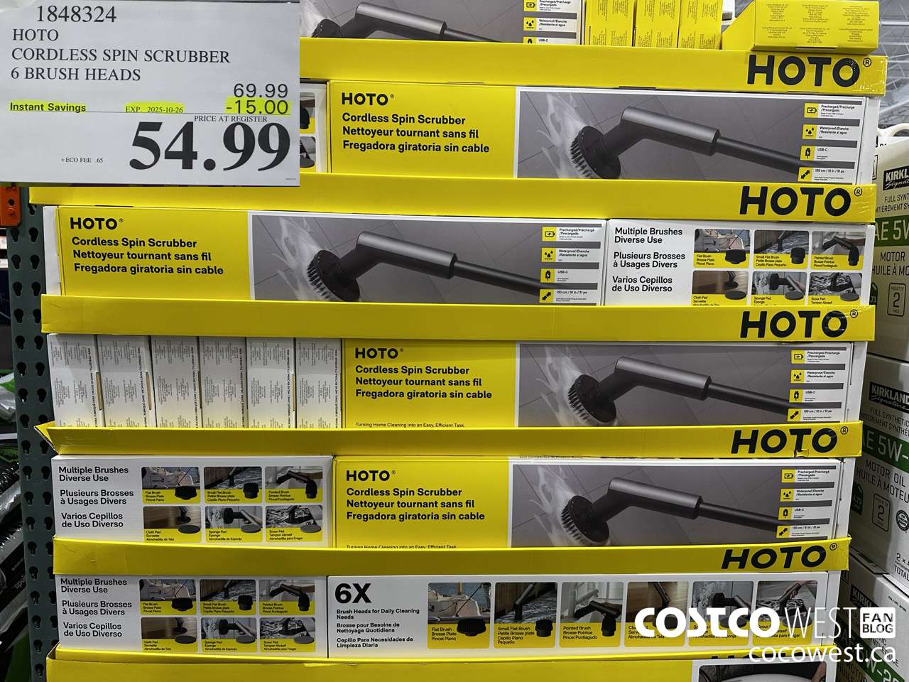 1848324 HOTO CORDLESS SPIN SCRUBBER W/ATTACHMENTS ($15.00 INSTANT SAVINGS EXPIRES ON 2025-10-26) $54.99