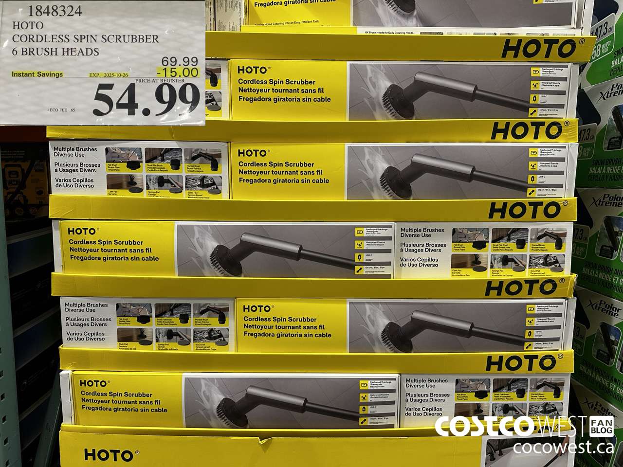 1848324 HOTO CORDLESS SPIN SCRUBBER W/ATTACHMENTS ($15.00 INSTANT SAVINGS EXPIRES ON 2025-10-26) $54.99