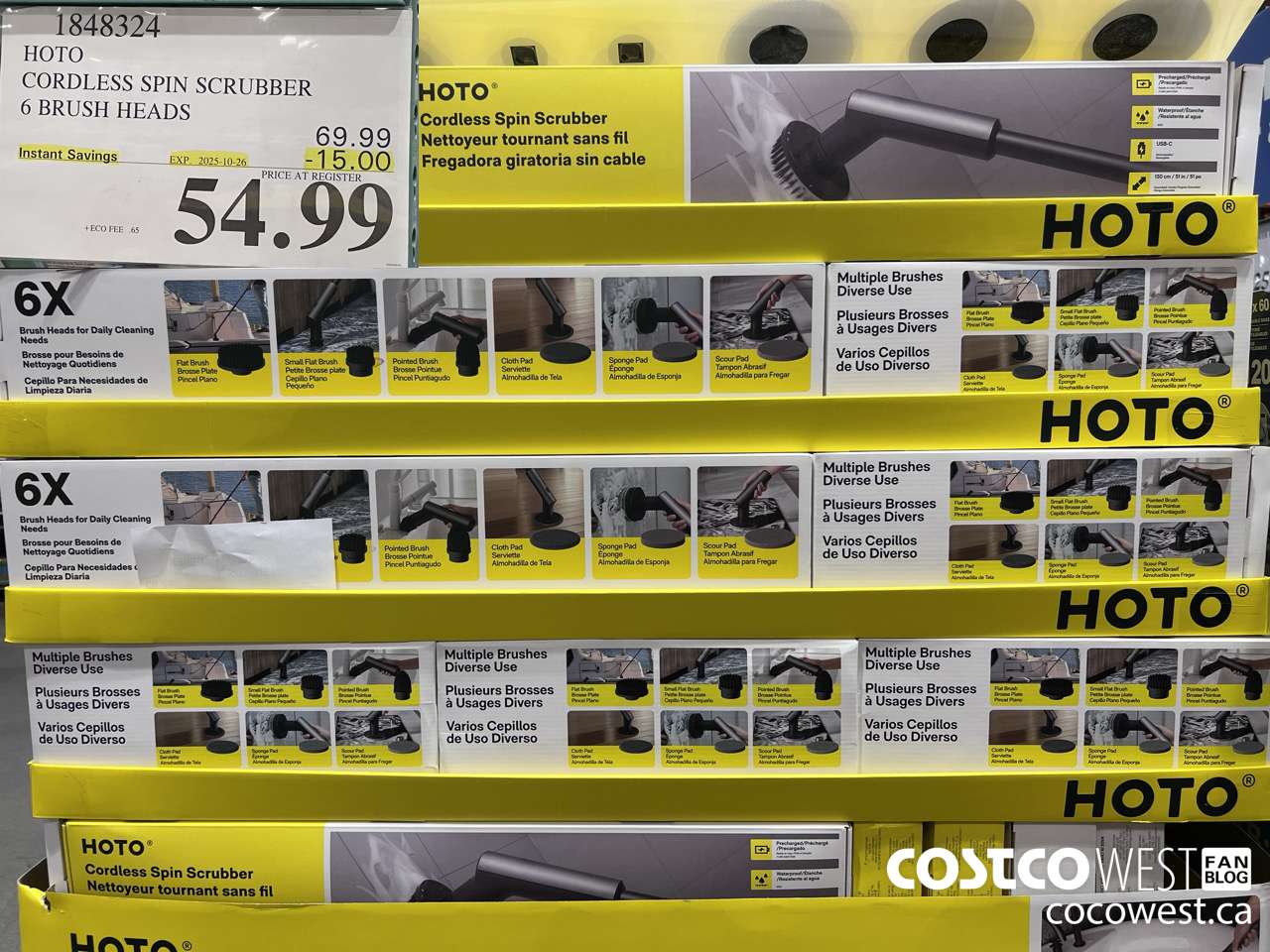 1848324 HOTO CORDLESS SPIN SCRUBBER W/ATTACHMENTS ($15.00 INSTANT SAVINGS EXPIRES ON 2025-10-26) $54.99