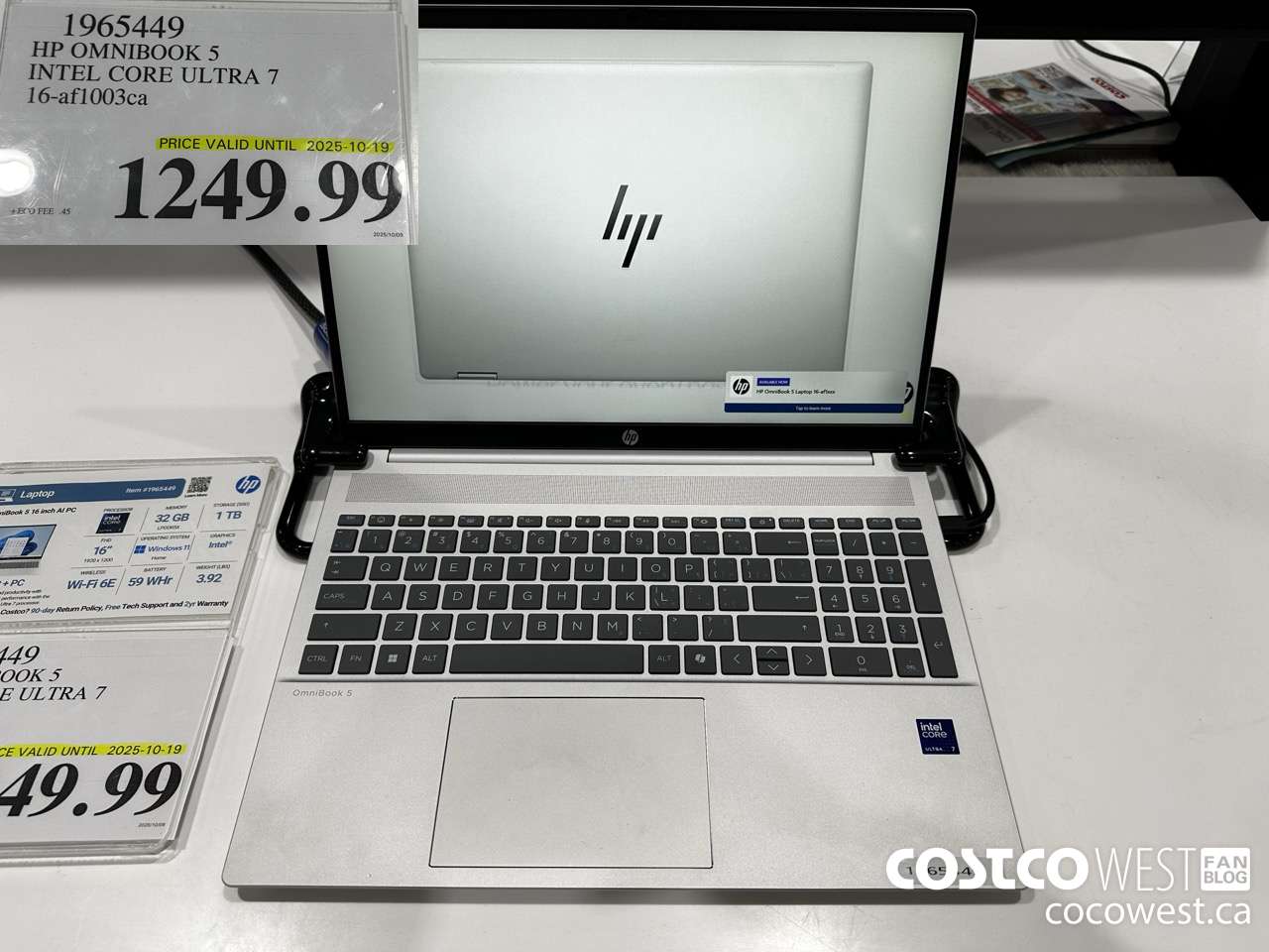 1965449 HP OMNIBOOK 5 INTEL CORE ULTRA 7 16-AF1003CA (EXPIRES ON 2025-10-19) $1249.99
