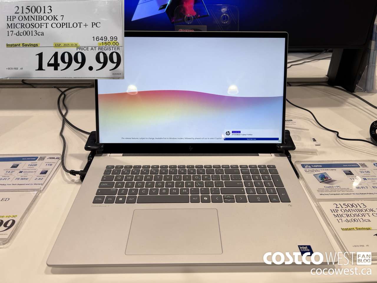 2150013 HP OMNIBOOK 7 MICROSOFT COPILOT+ PC 17-DC0013CA ($150.00 INSTANT SAVINGS EXPIRES ON 2025-10-26) $1499.99