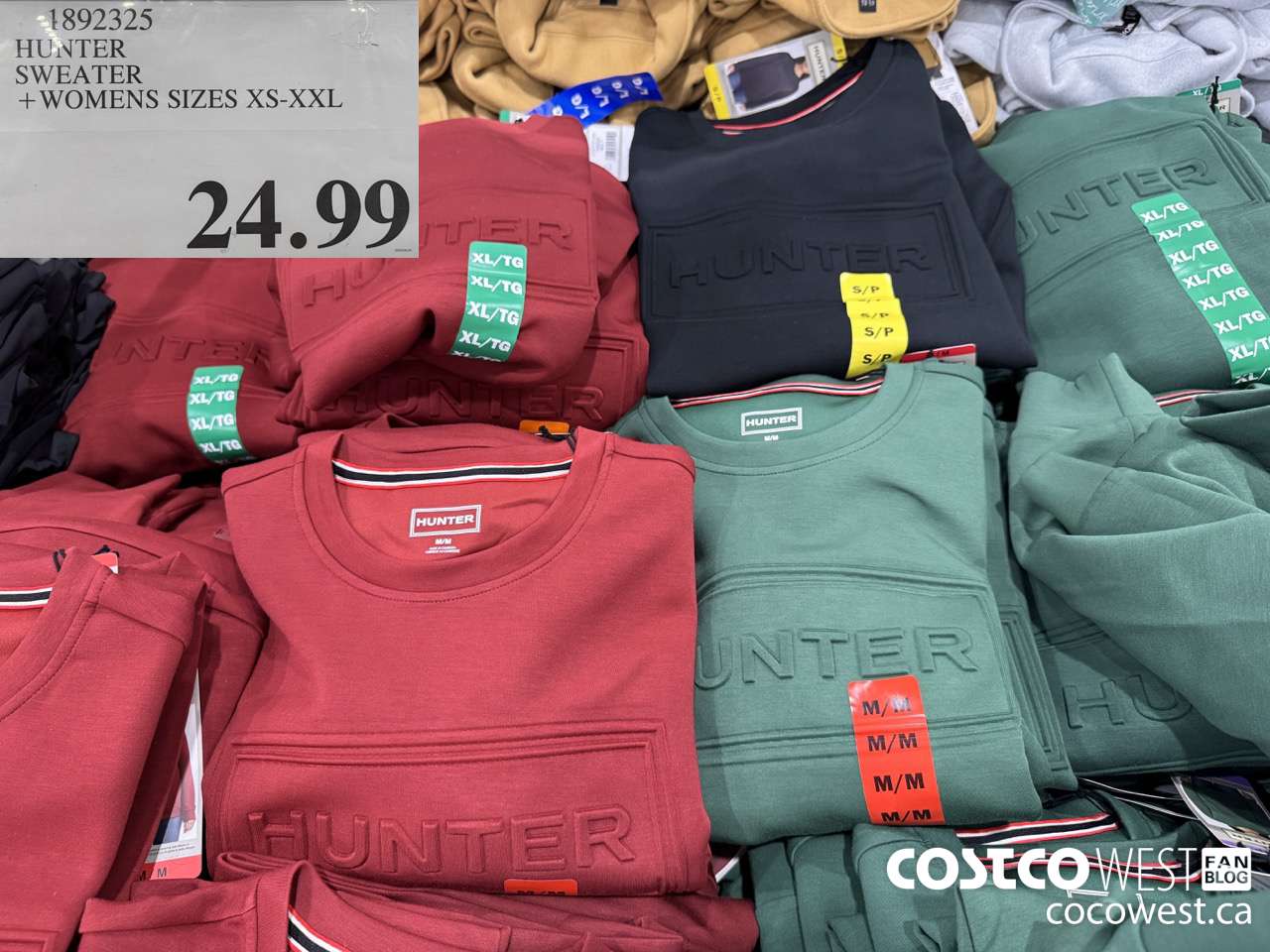 1892325 HUNTER SWEATER WOMENS SIZES XS-XXL $24.99