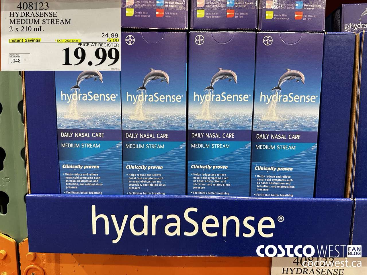 408123 HYDRASENSE MEDIUM STREAM 2 x 210 ml ($5.00 INSTANT SAVINGS EXPIRES ON 2025-10-26) $19.99