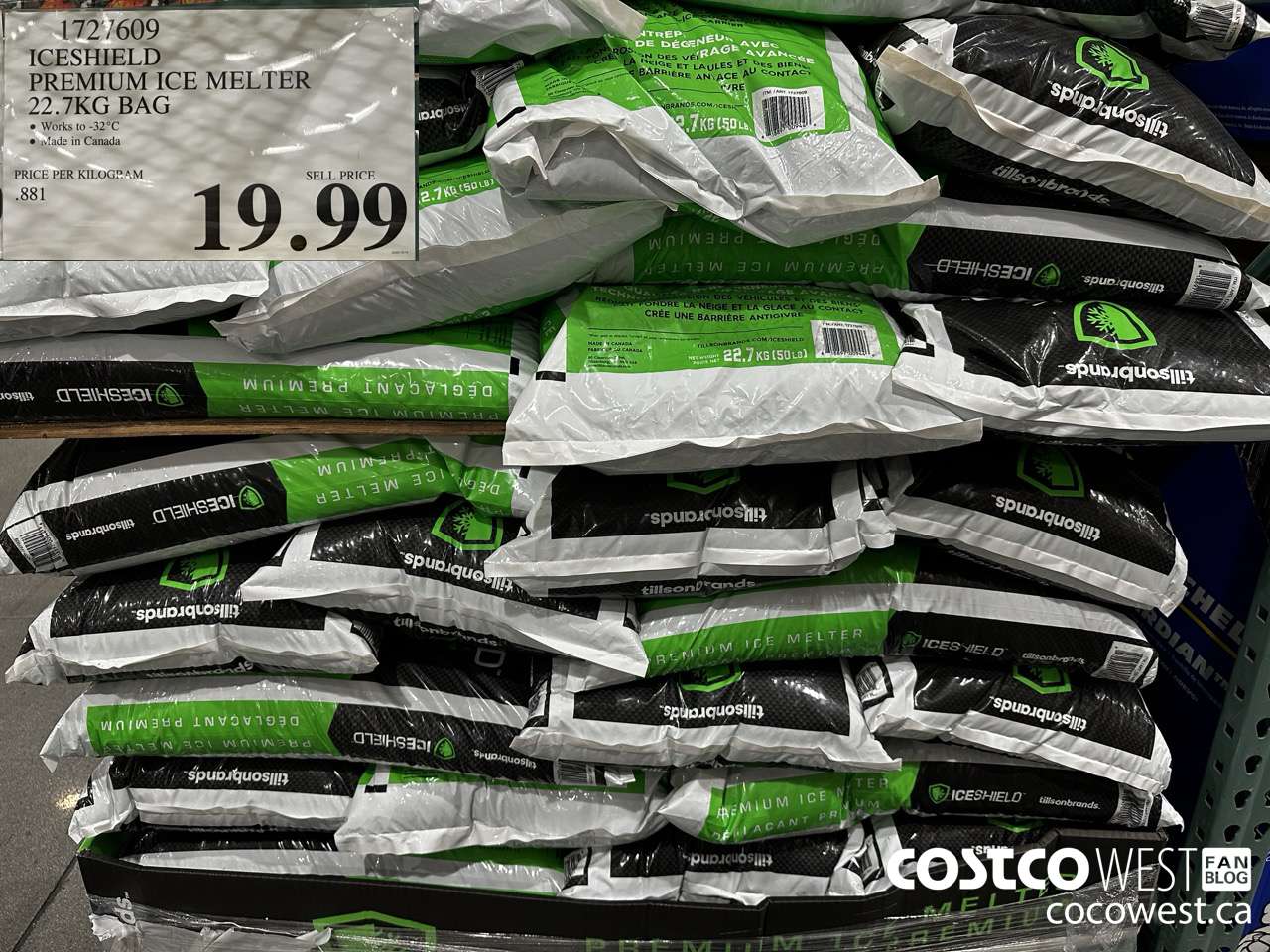 1727609 ICESHIELD PREMIUM ICE MELTER 22.7KG BAG $19.99