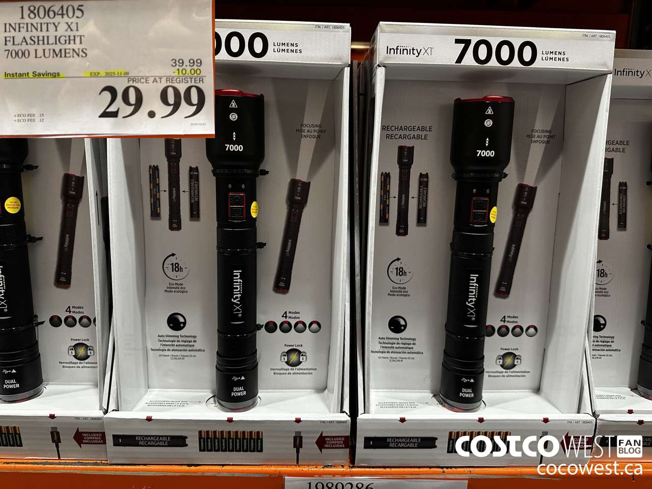 1806405 INFINITY X1 7,000L FLASHLIGHT HYBRID POWER ($10.00 INSTANT SAVINGS EXPIRES ON 2025-11-09) $29.99