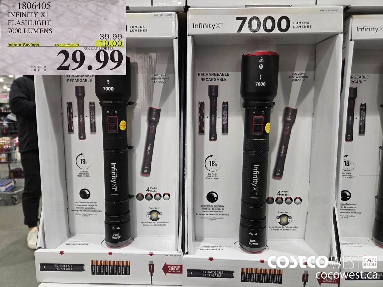 1806405 INFINITY X1 7,000L FLASHLIGHT HYBRID POWER ($10.00 INSTANT SAVINGS EXPIRES ON 2025-11-09) $29.99