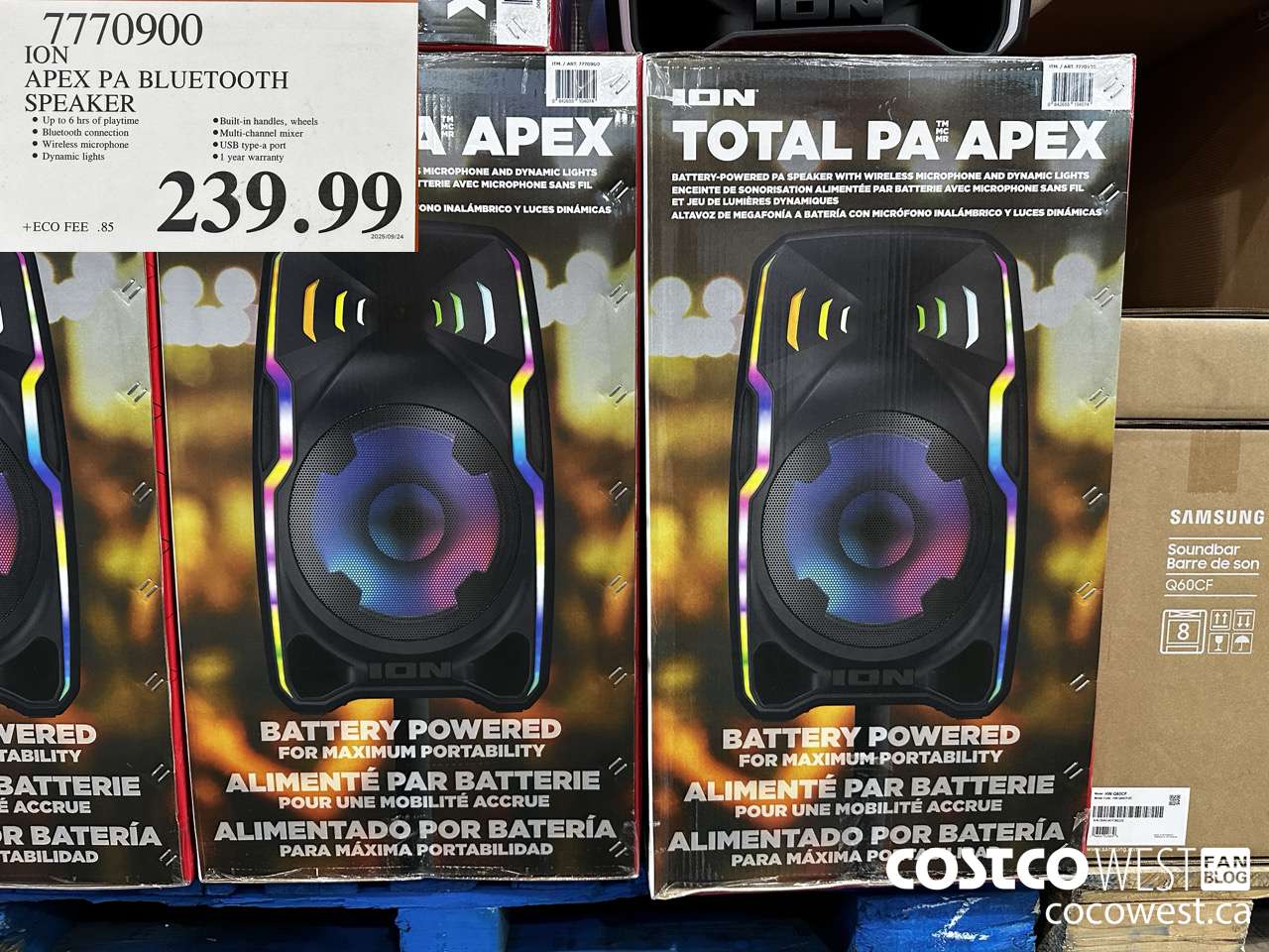 7770900 ION APEX PA BLUETOOTH SPEAKER $239.99