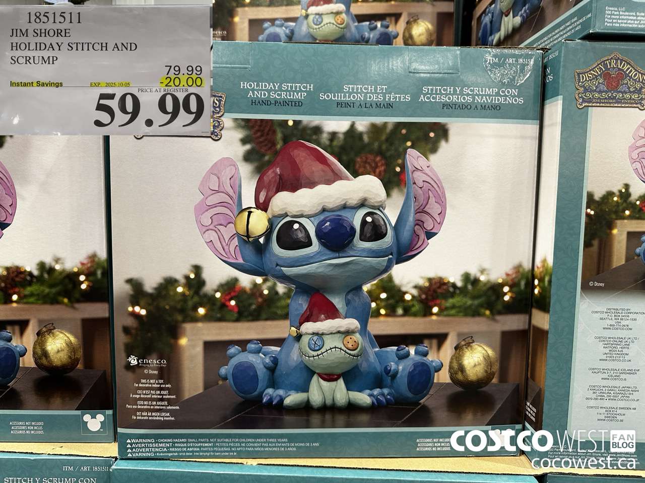 1851511 JIM SHORE HOLIDAY STITCH AND SCRUMP ($20.00 INSTANT SAVINGS EXPIRES ON 2025-10-05) $59.99